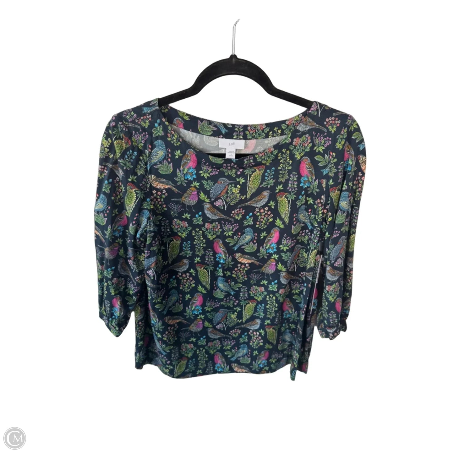 Top 3/4 Sleeve By J. Jill In Blue & Green, Size: Sp