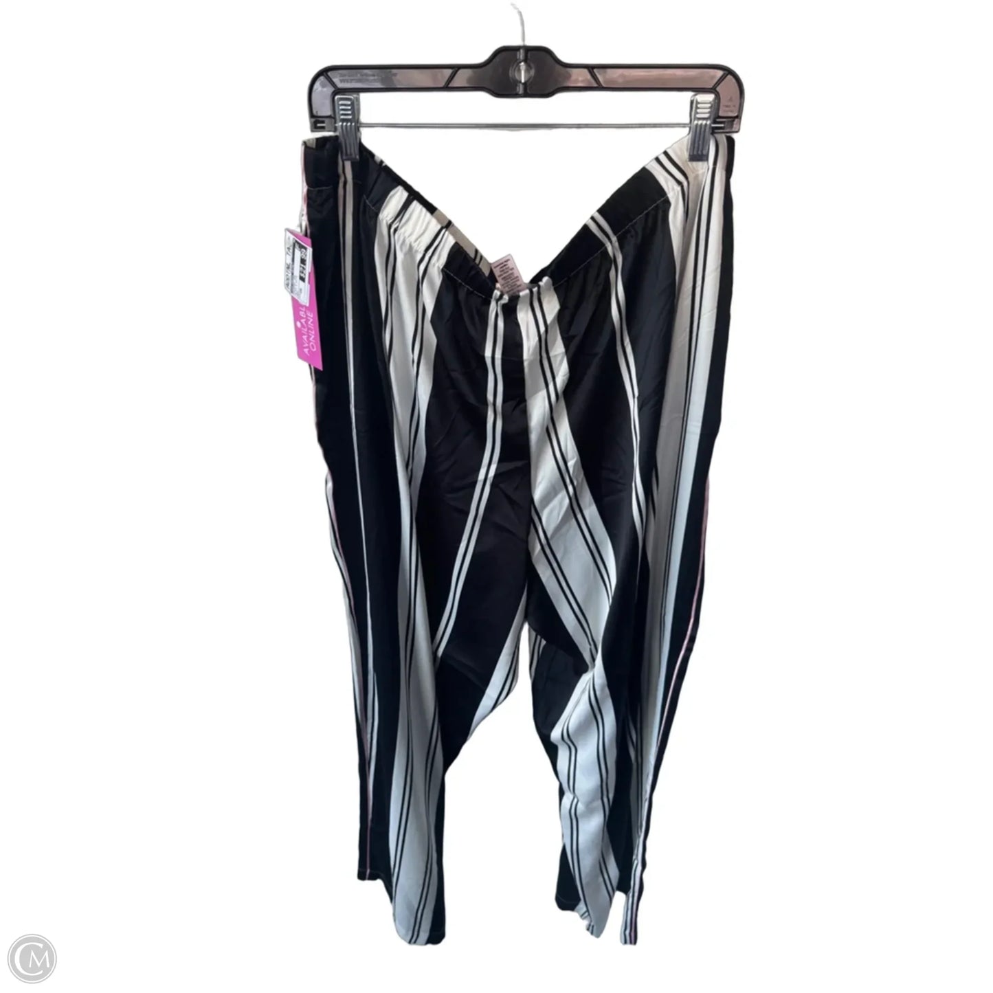 Pajamas 2pc By Victorias Secret In Black & White, Size: Xxl
