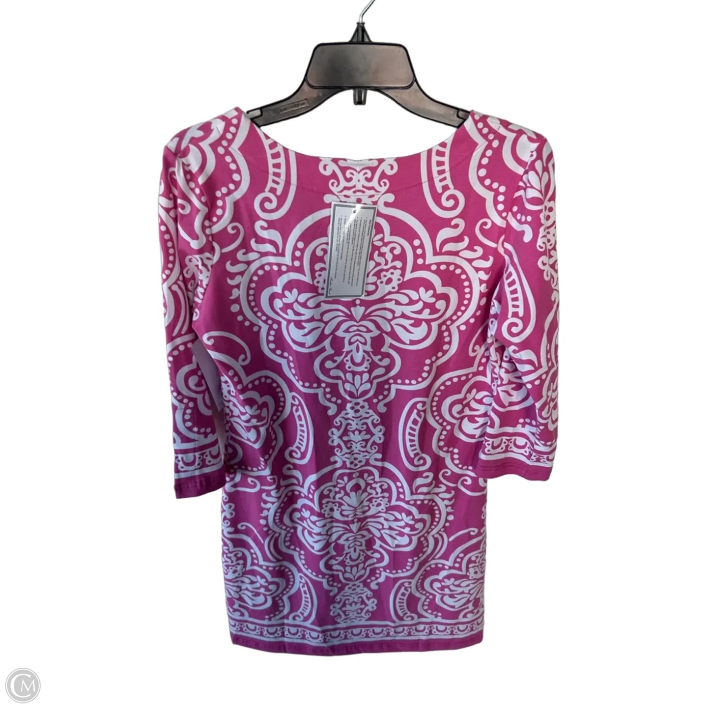 Dress Casual Short By Cmc In Pink & White, Size: M