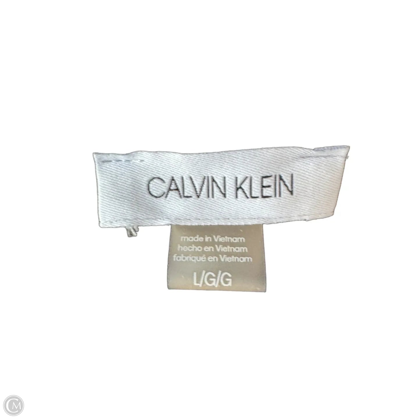Top Short Sleeve By Calvin Klein In Black, Size: L
