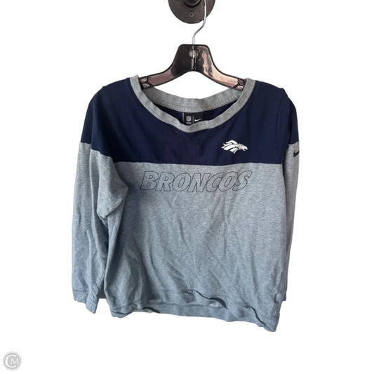 Top Long Sleeve By Nfl In Blue & Grey, Size: L