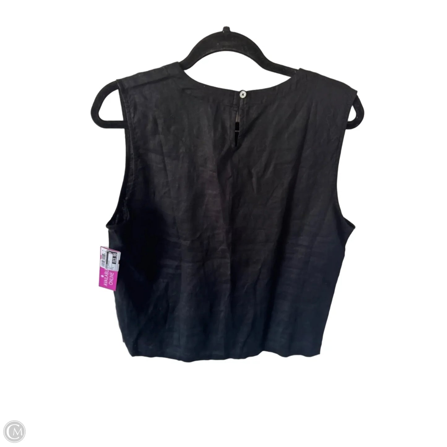 Top Sleeveless By Quince In Black, Size: M