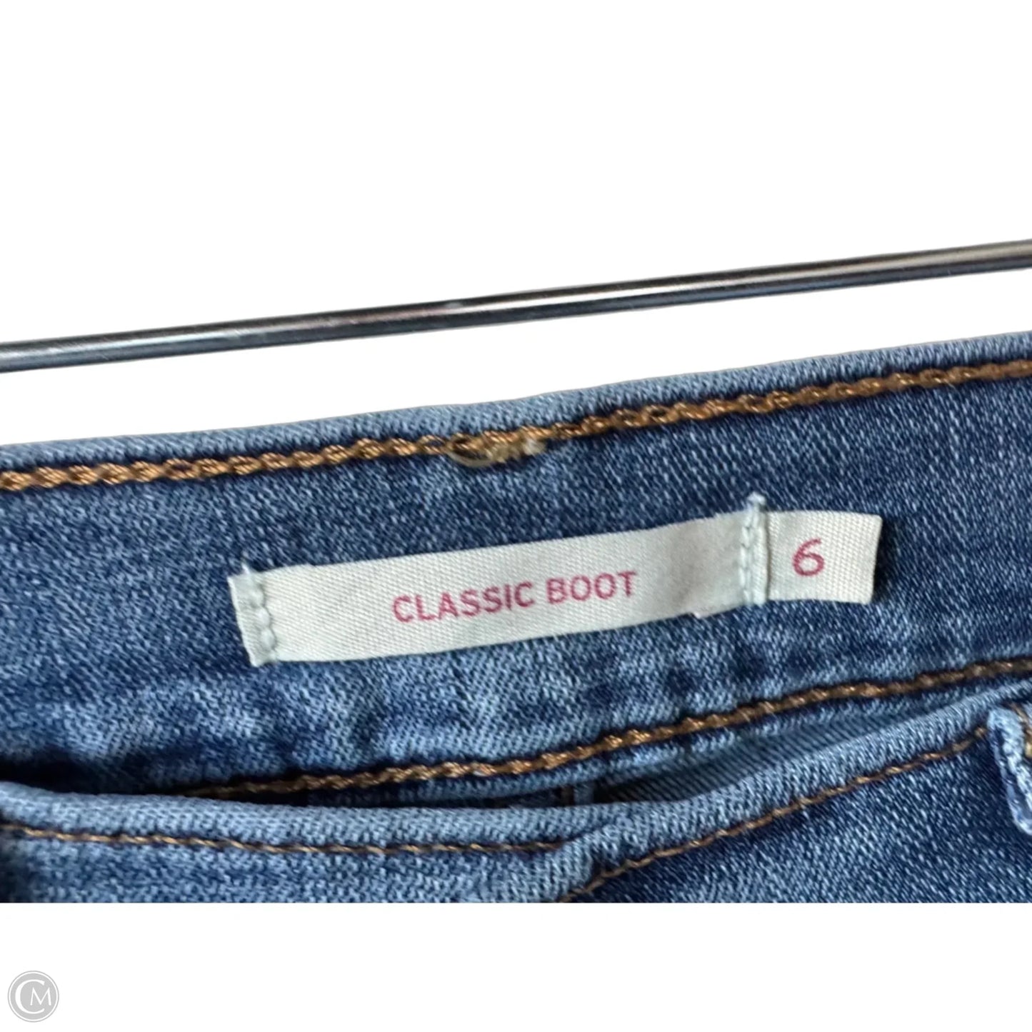 Jeans Boot Cut By Levis In Blue Denim, Size: 6