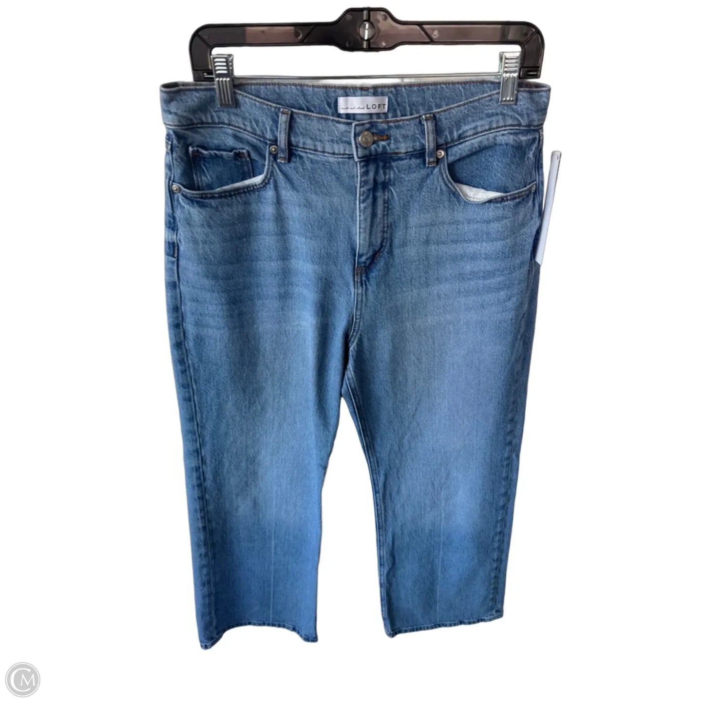 Jeans Wide Leg By Loft In Blue Denim, Size: 8p
