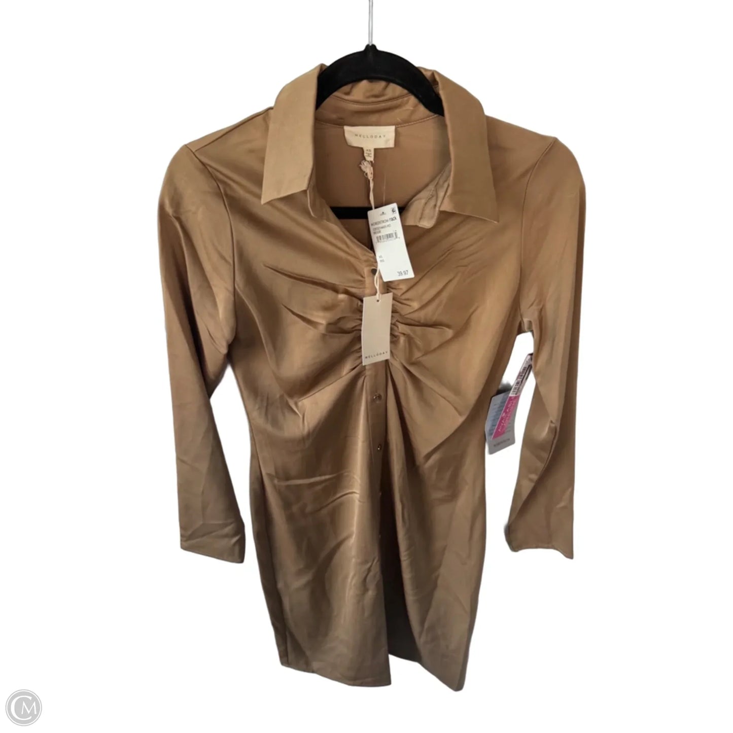 Dress Work By Melloday In Tan, Size: Xs