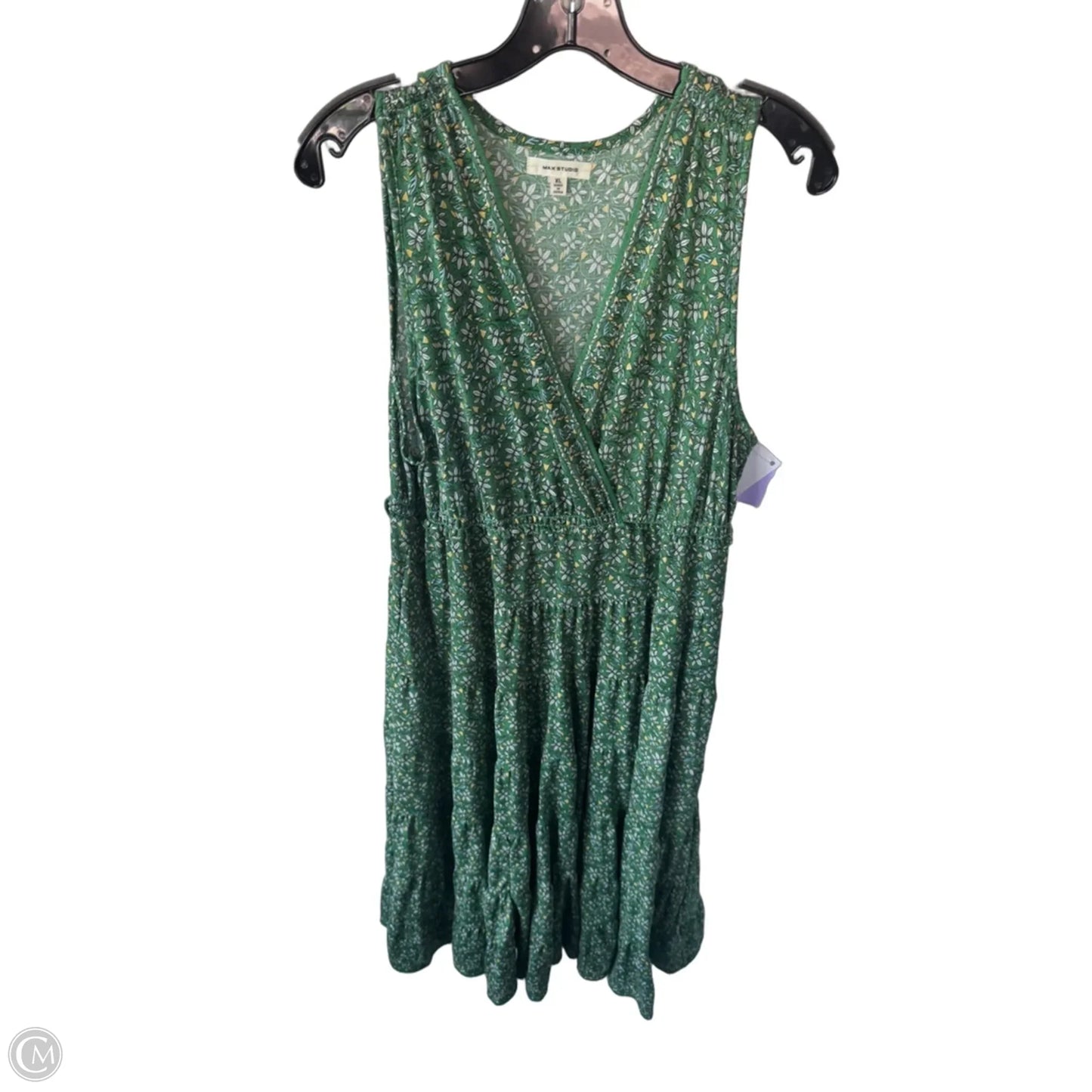 Dress Casual Maxi By Max Studio In Green & Yellow, Size: Xl