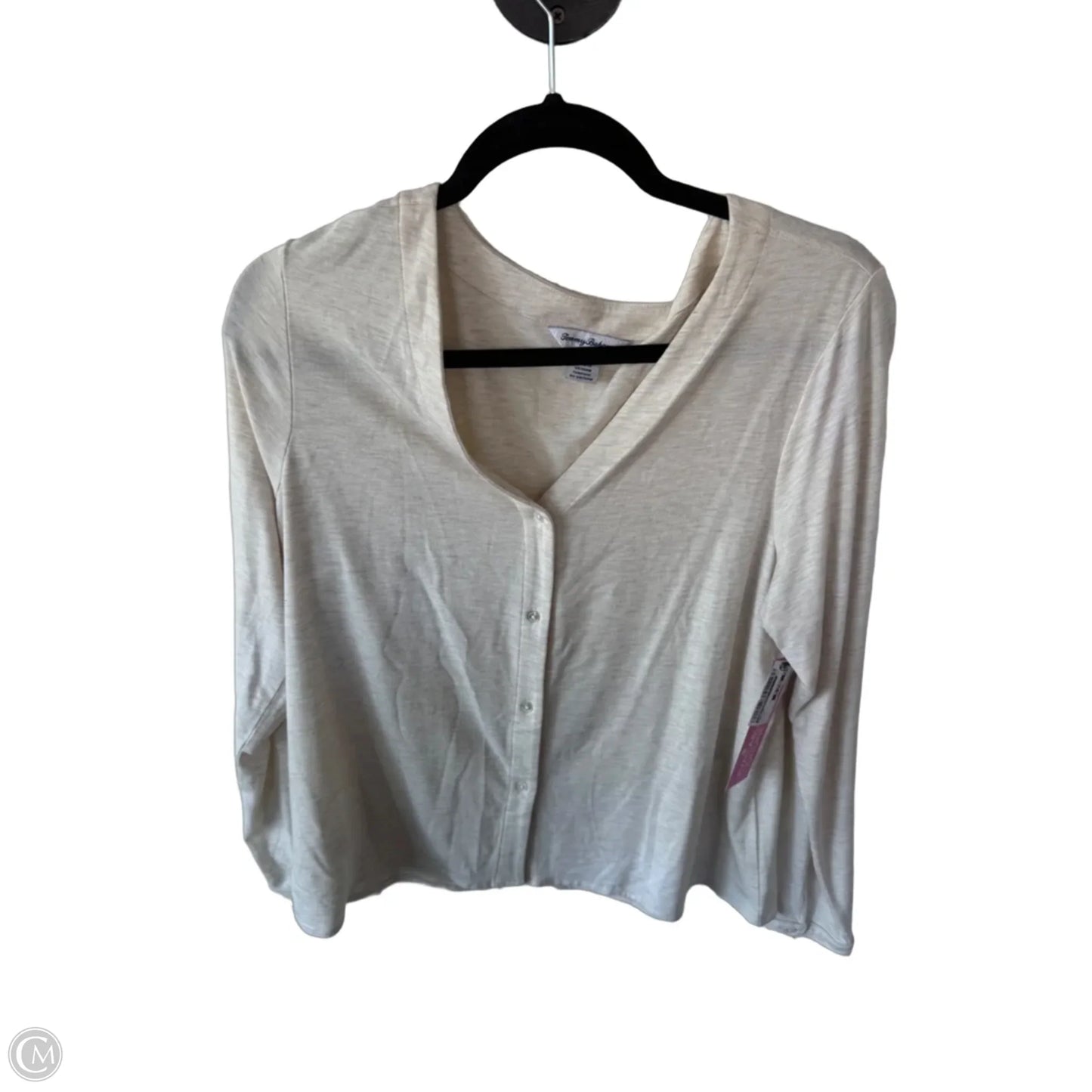 Top Long Sleeve By Tommy Bahama In Cream, Size: L