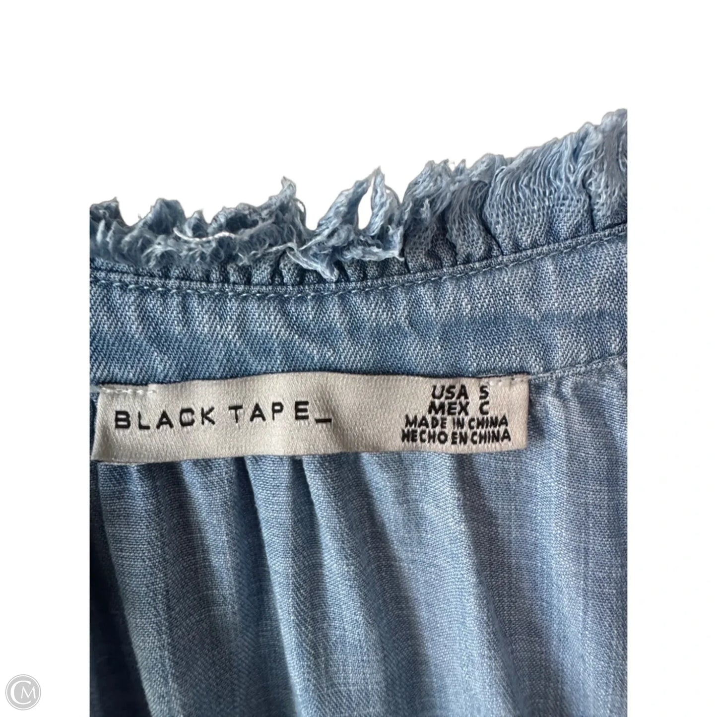 Dress Casual Short By Black Tape In Blue Denim, Size: S