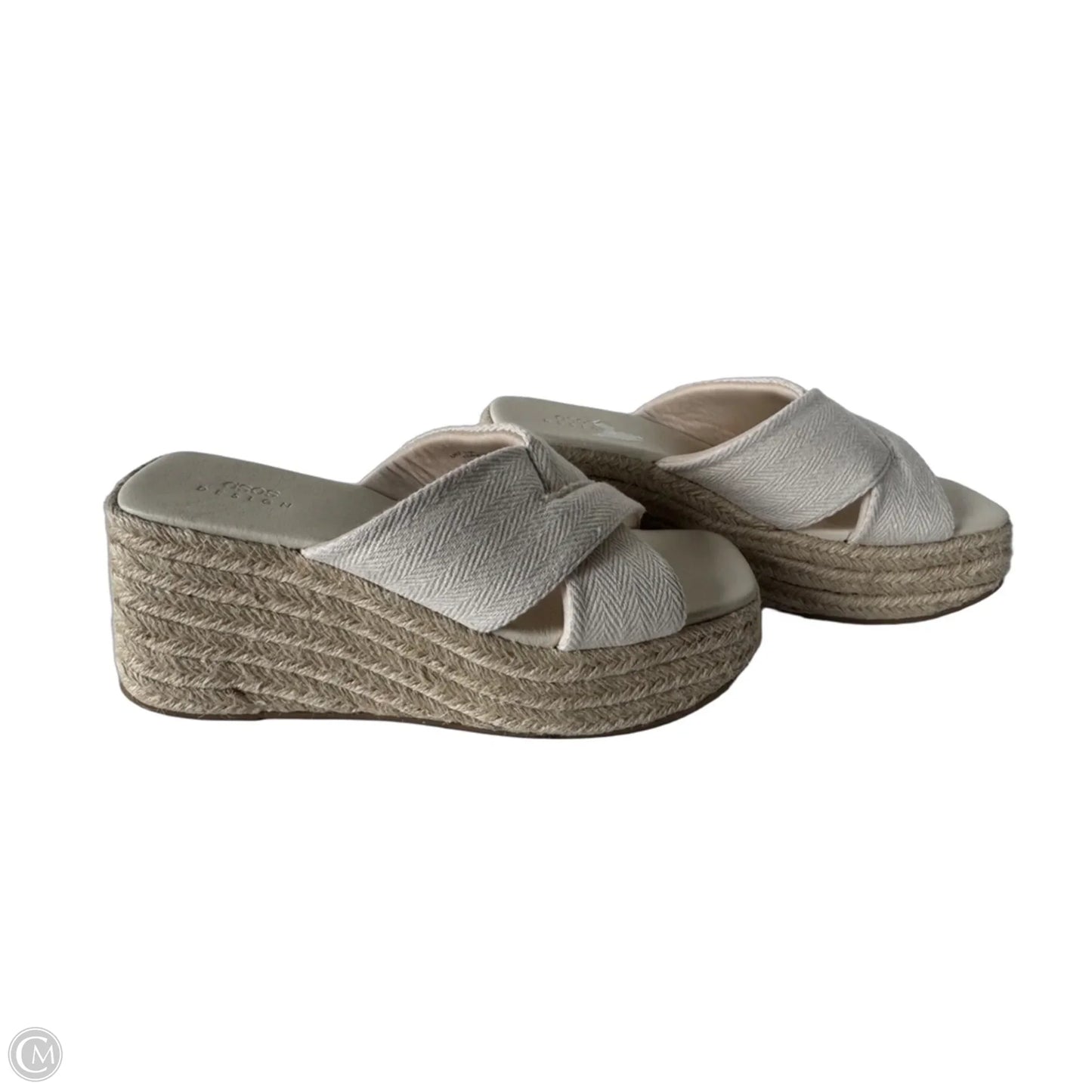 Sandals Heels Wedge By Asos In Cream, Size: 7
