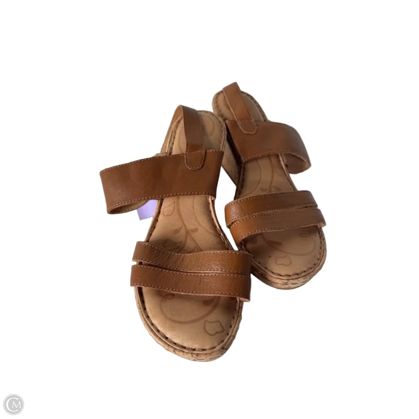 Sandals Heels Wedge By Born In Brown, Size: 8