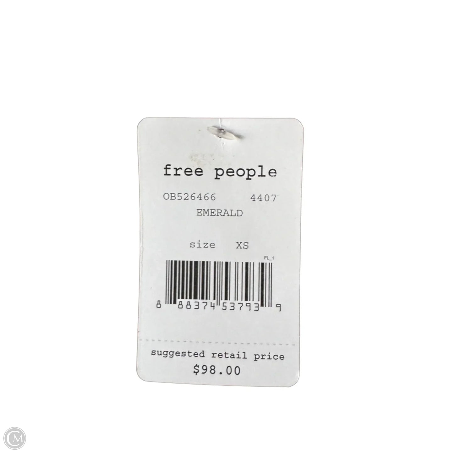 Top 3/4 Sleeve By Free People In Green & Tan, Size: Xs