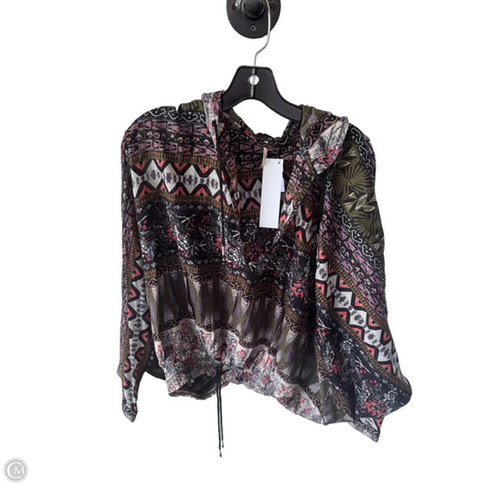 Top 3/4 Sleeve By Free People In Black & Green, Size: Xs