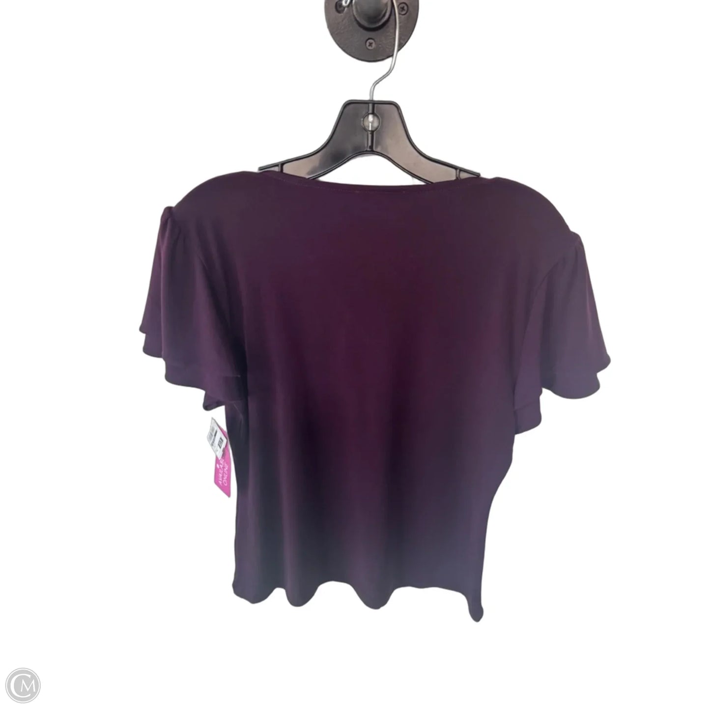Top Short Sleeve By Calvin Klein In Purple, Size: M