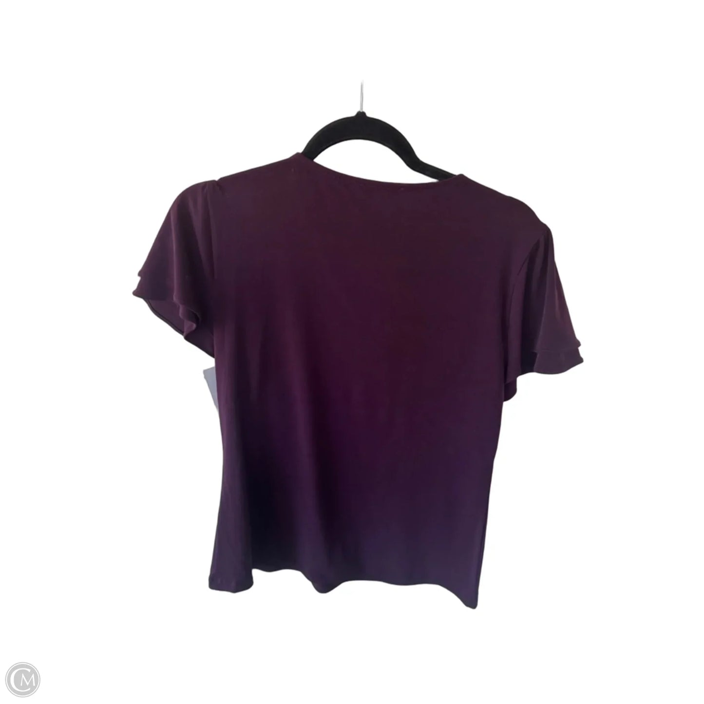 Top Short Sleeve By Calvin Klein In Purple, Size: M
