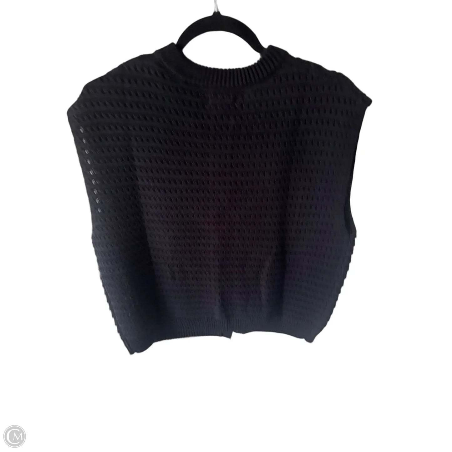 Vest Sweater By Elan In Black, Size: M