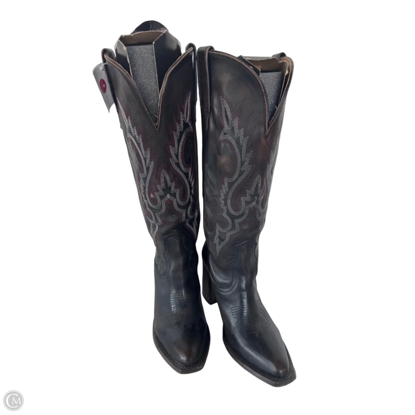 Boots Western By Freebird In Black & Red, Size: 9