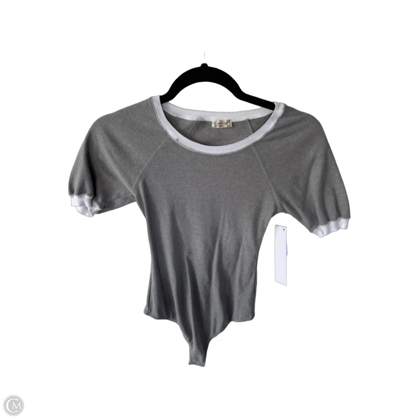 Bodysuit By Free People In Grey & White, Size: Xs