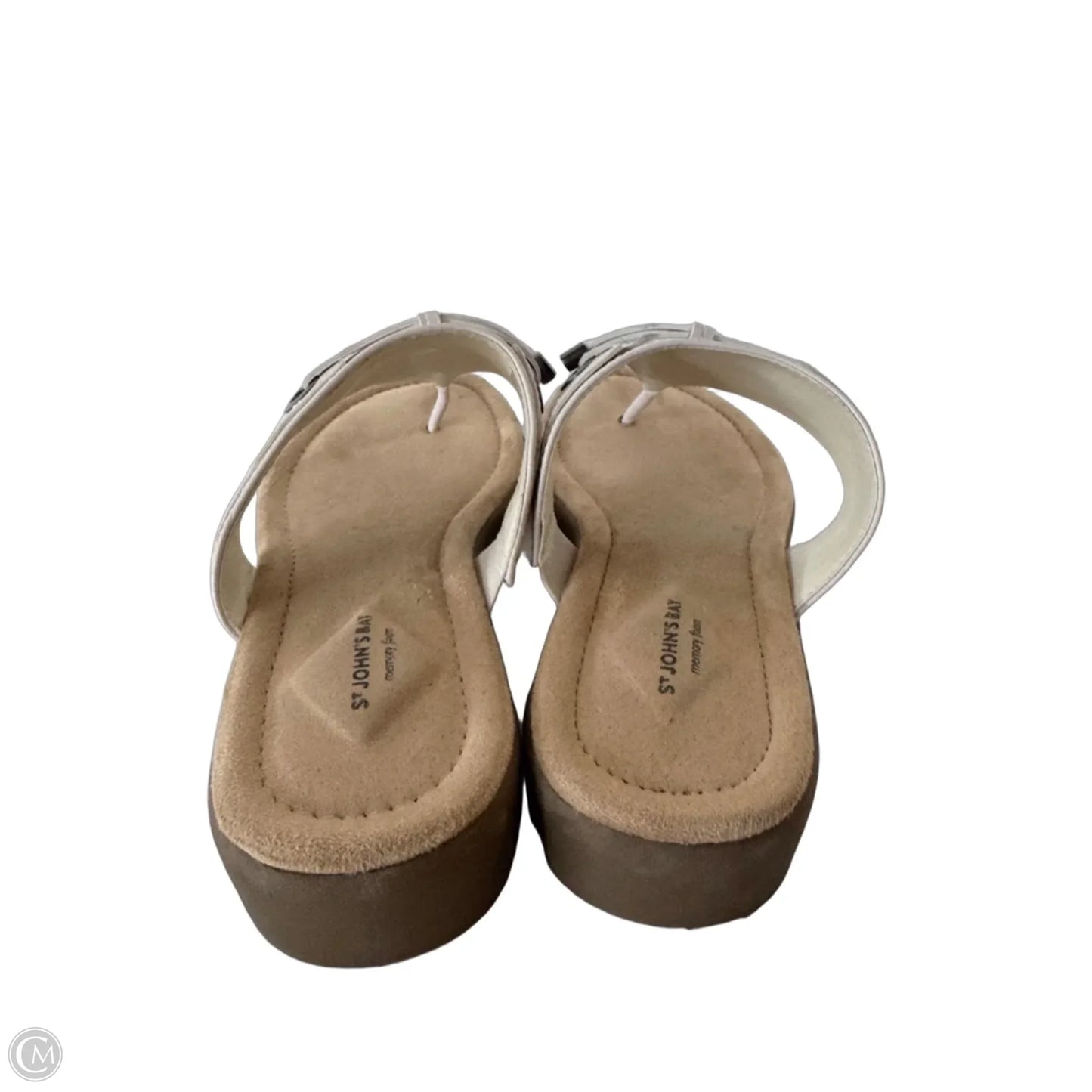 Sandals Flats By St Johns Bay In White, Size: 8