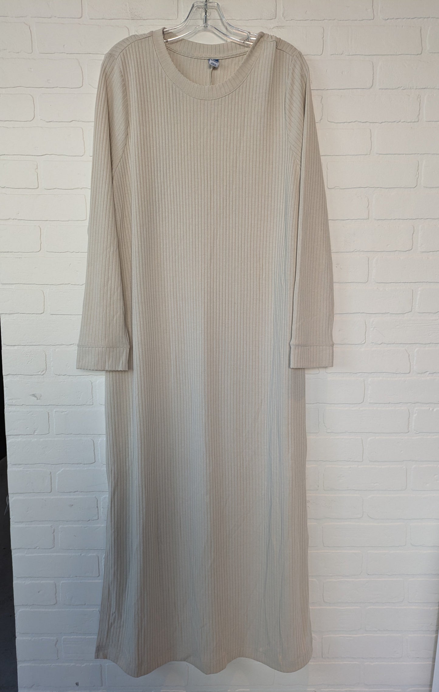 Cream Dress Casual Maxi Old Navy, Size Xl