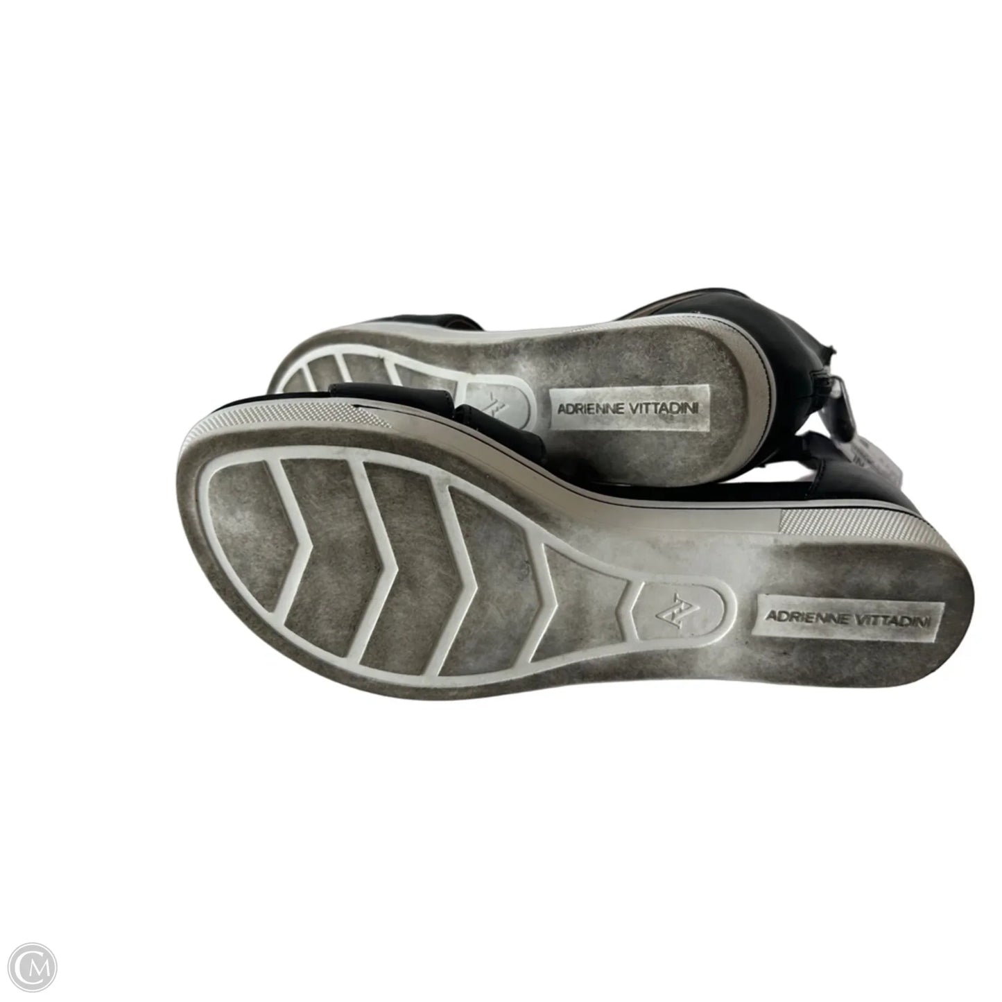 Sandals Flats By Adrienne Vittadini In Black, Size: 7.5