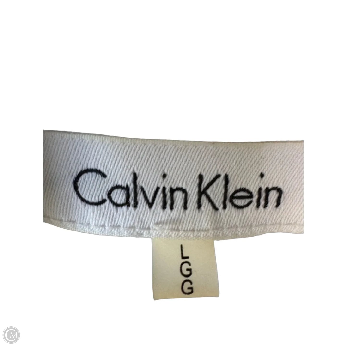 Tunic 3/4 Sleeve By Calvin Klein In White, Size: L