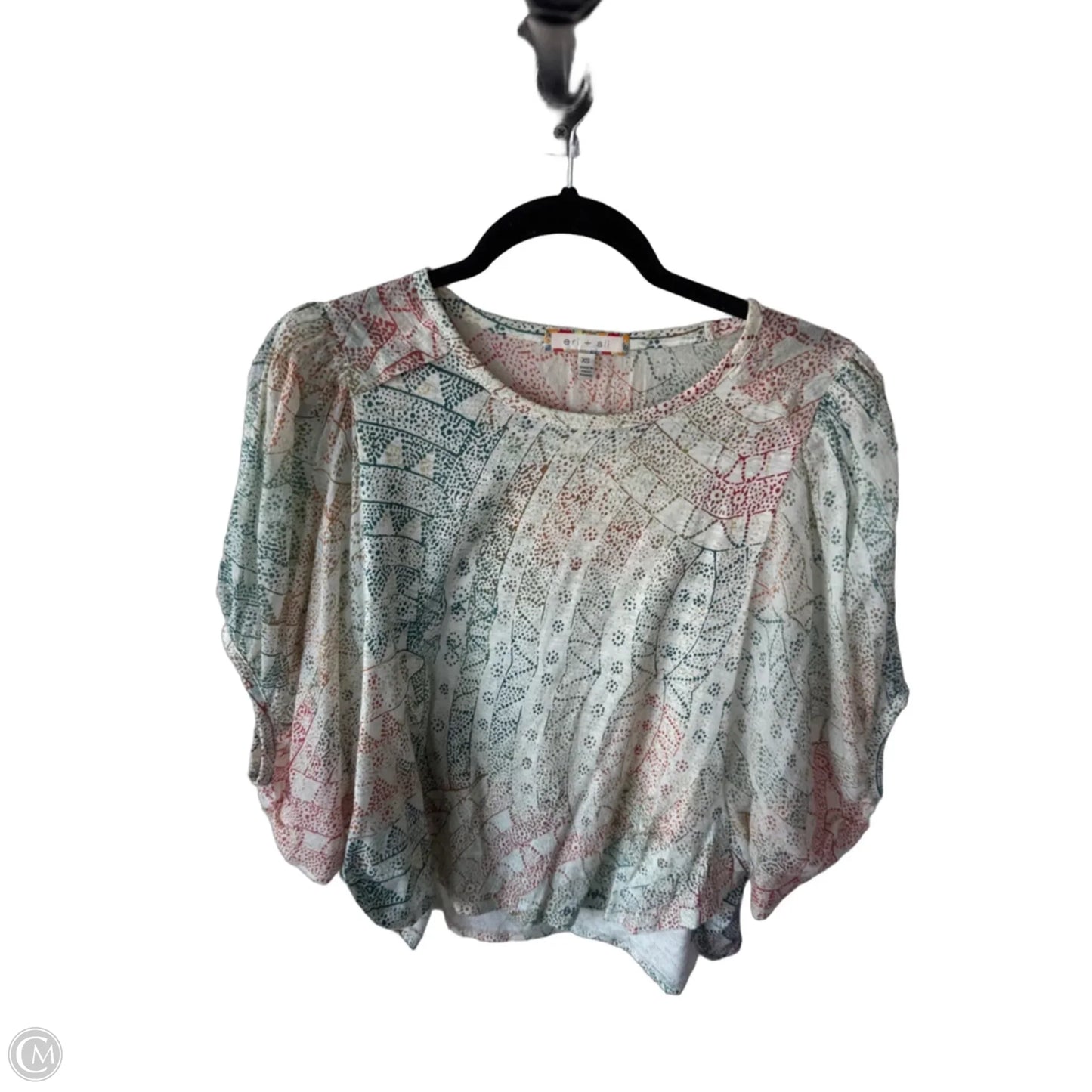 Top Short Sleeve By Eri + Ali In Green & Orange, Size: Xs