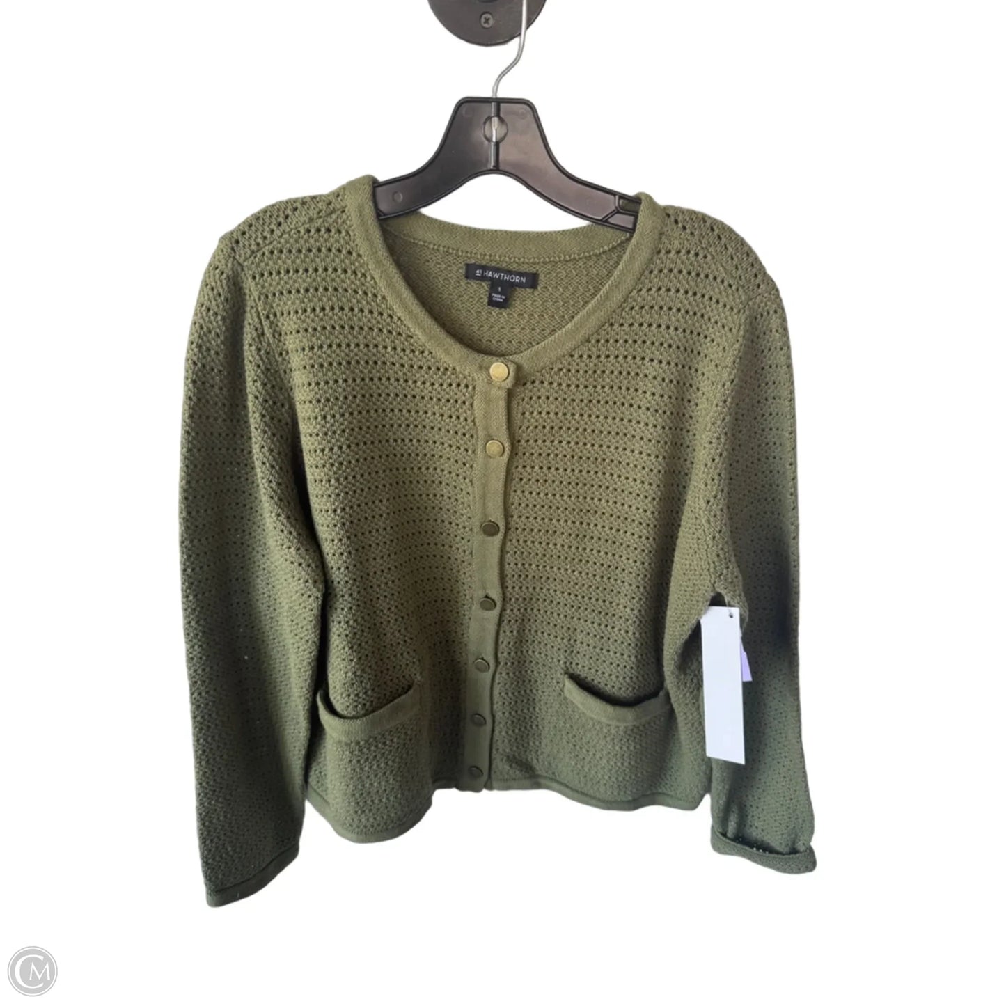 Sweater Cardigan By 41 Hawthorn In Green, Size: L