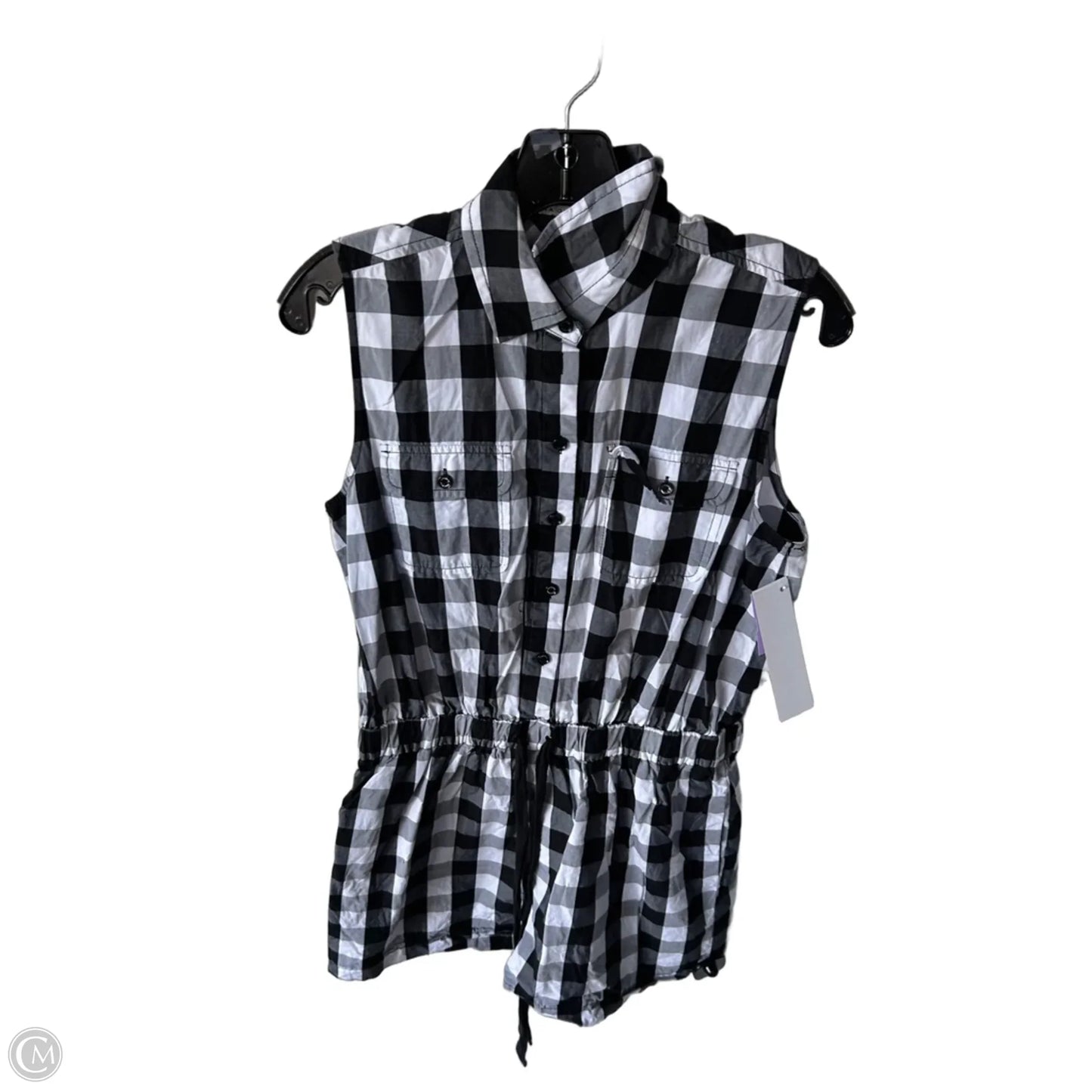 Romper Designer By Kate Spade In Black & White, Size: M
