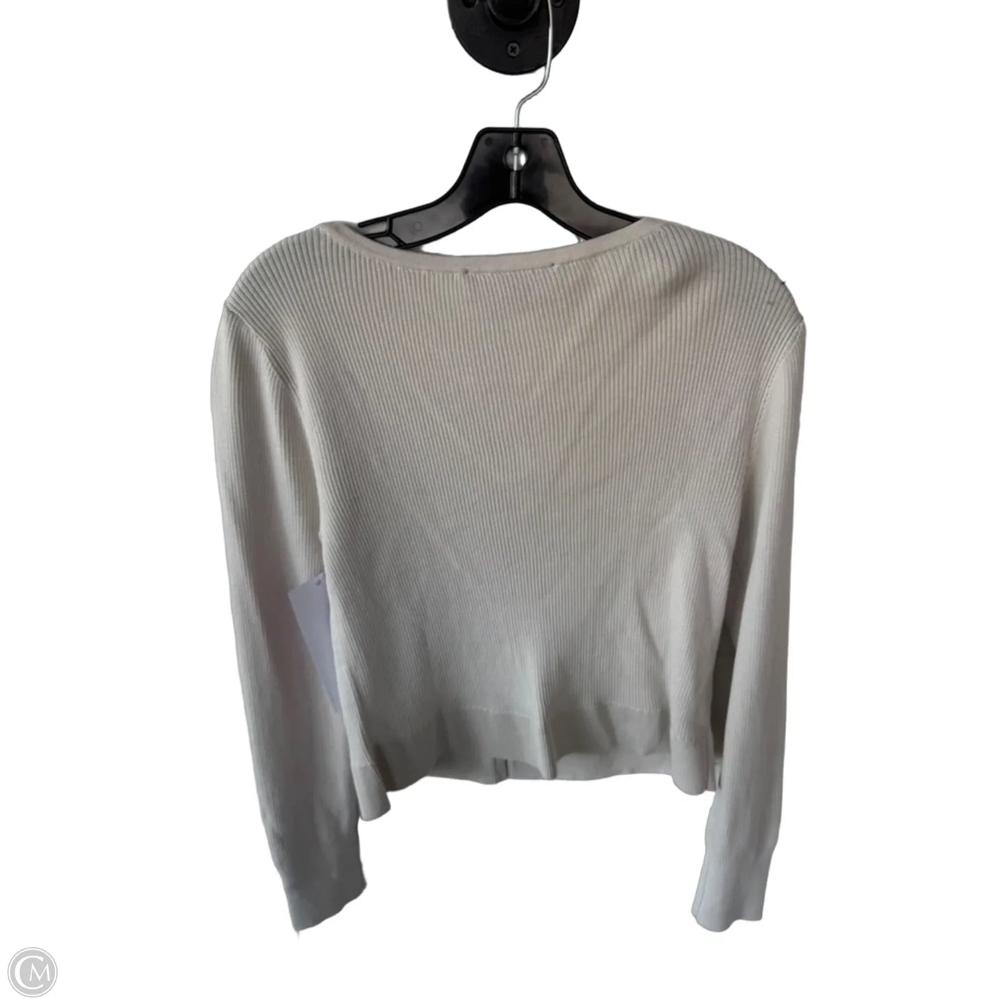 Sweater Cardigan By Loft In Tan, Size: L