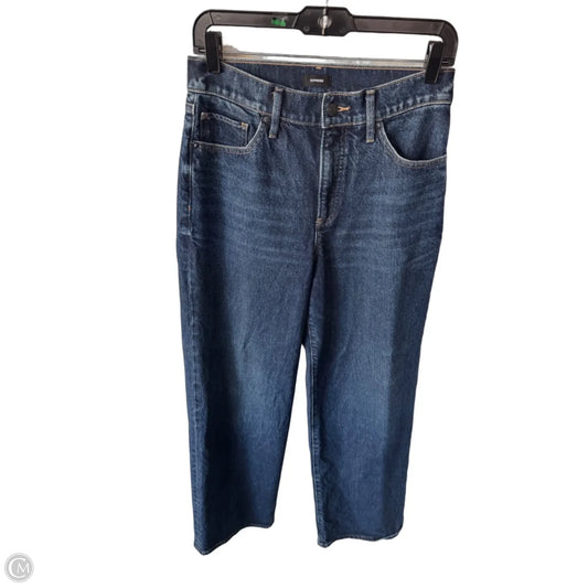 Jeans Wide Leg By Express In Blue Denim, Size: 4