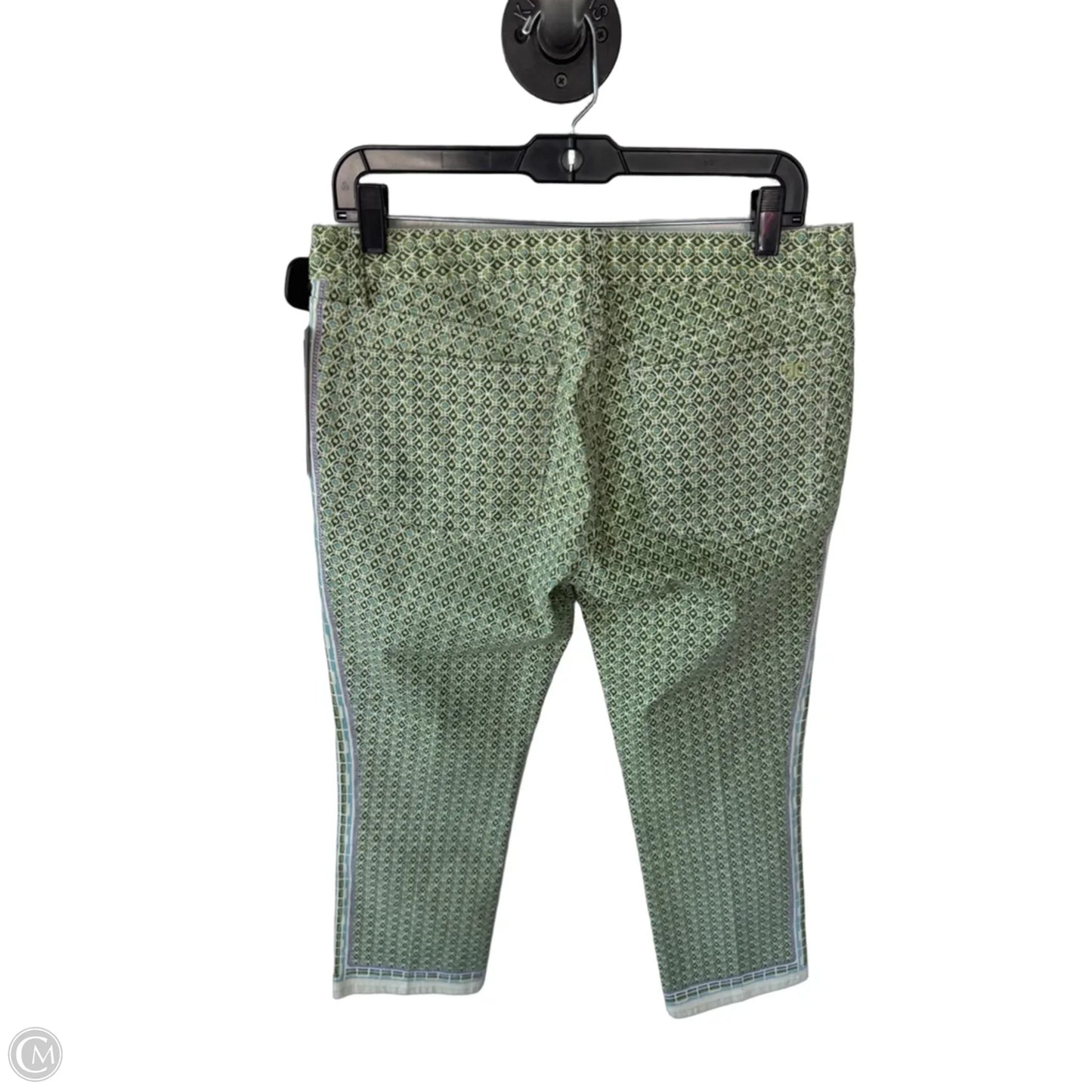 Pants Designer By Tory Burch In Cream & Green, Size: 10