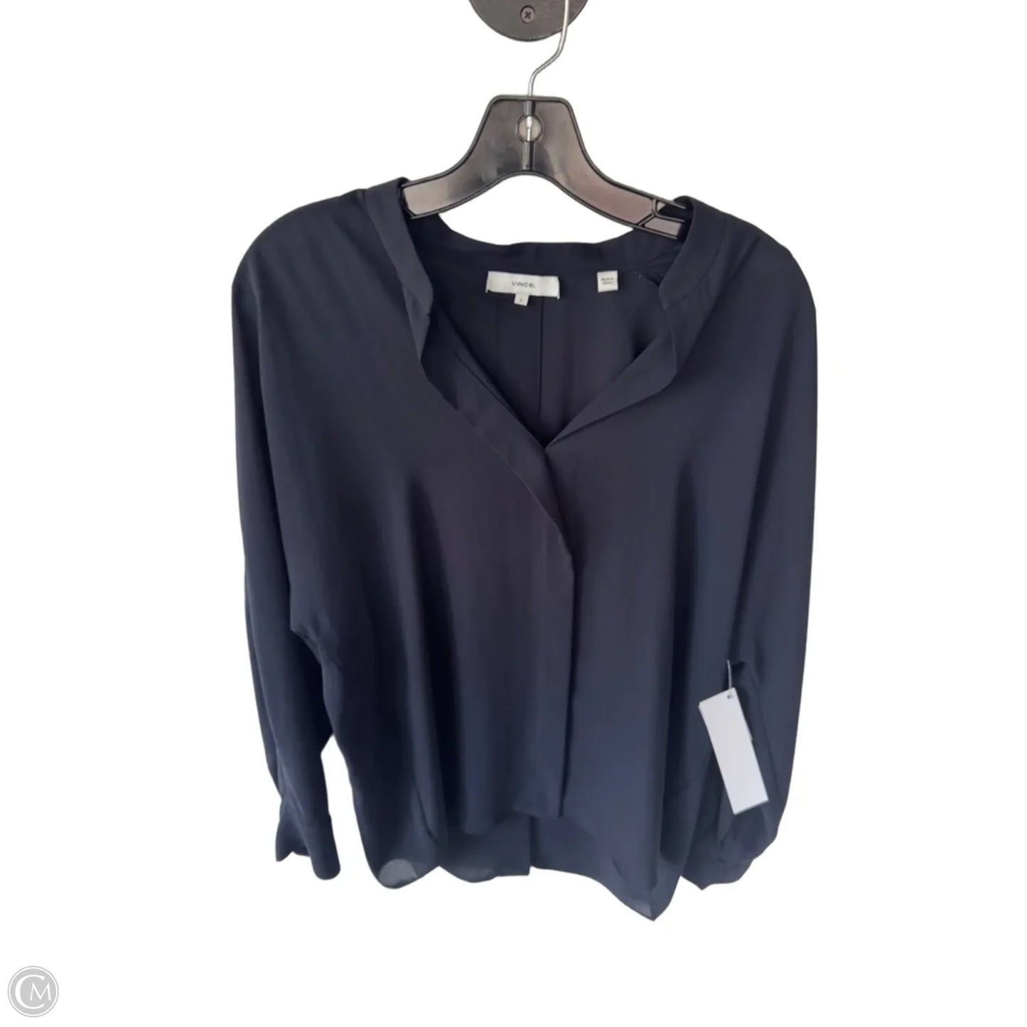 Top Long Sleeve By Vince In Blue, Size: S
