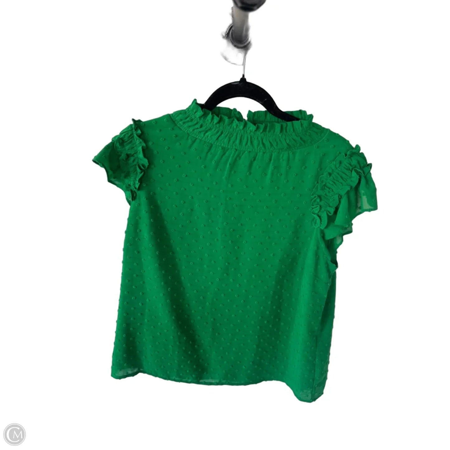 Top Short Sleeve By Cece In Green, Size: S