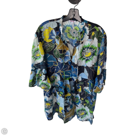 Dress Designer By Johnny Was In Blue & Green, Size: S
