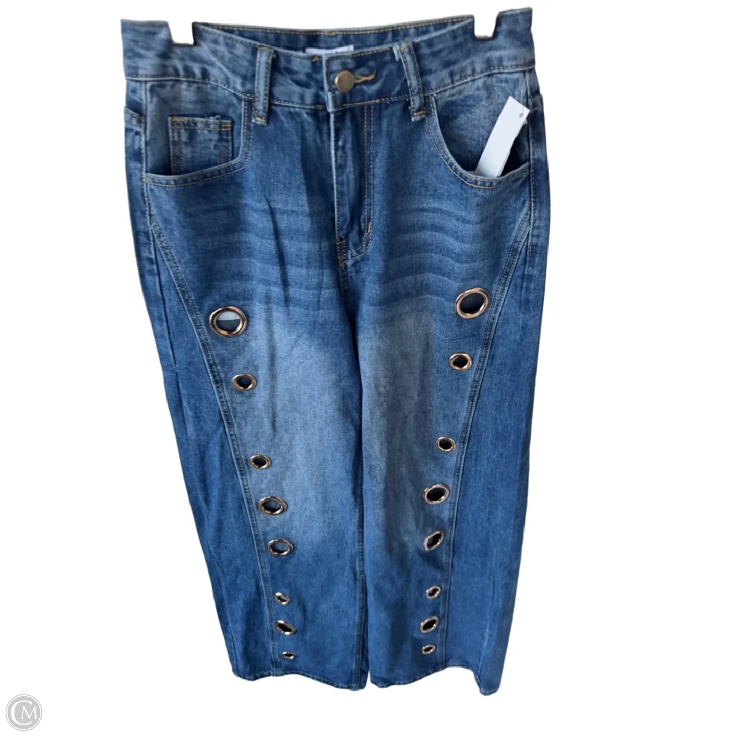 Jeans Wide Leg By Cme In Blue Denim, Size: 4