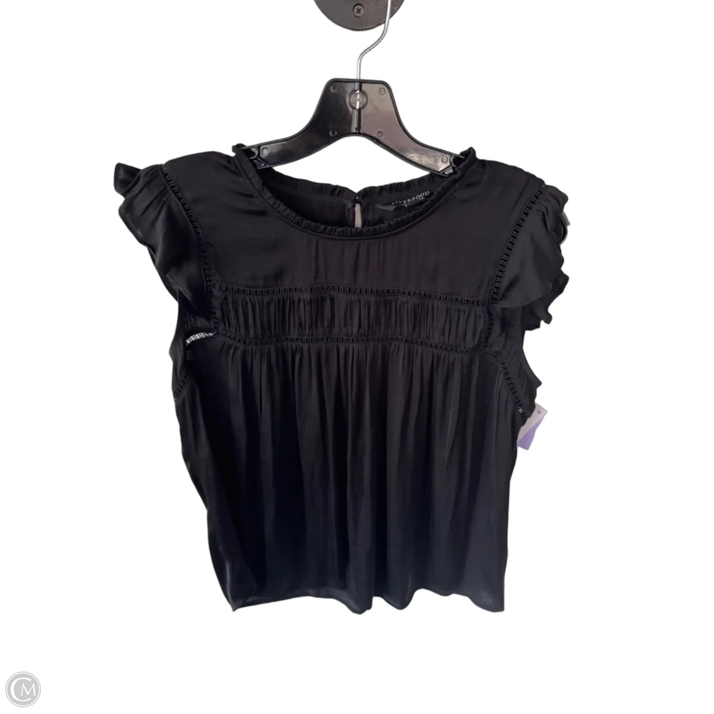 Top Short Sleeve By Liverpool In Black, Size: S