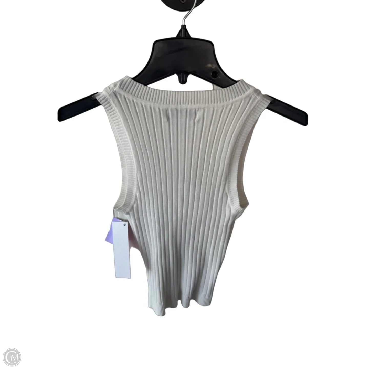 Vest Sweater By Clothes Mentor In White, Size: S