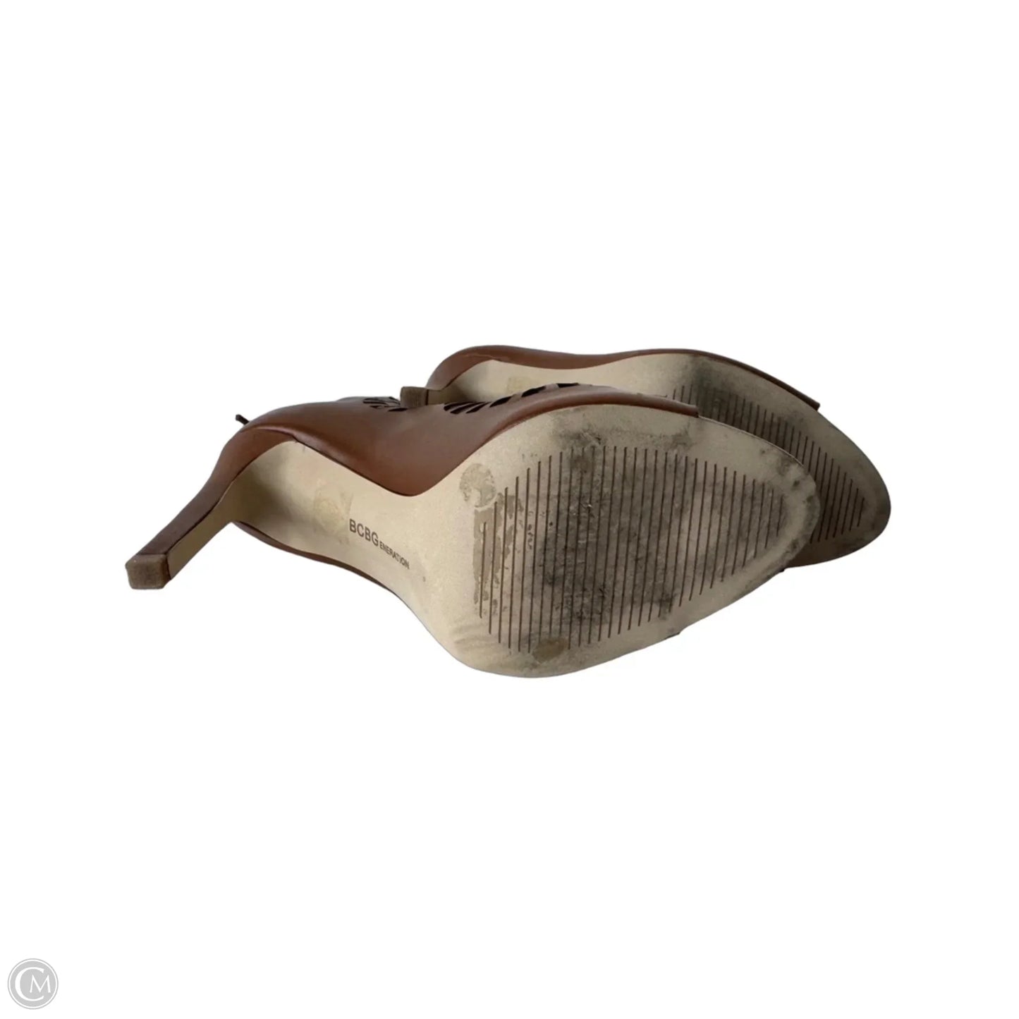 Sandals Heels Stiletto By Bcbgeneration In Brown, Size: 5.5