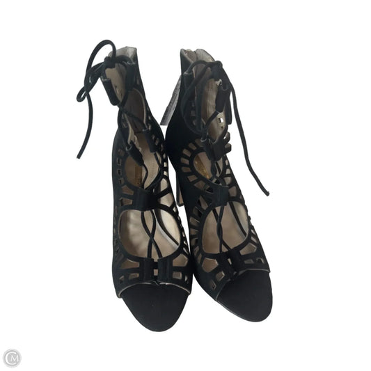 Sandals Heels Stiletto By Bcbgeneration In Black, Size: 5.5