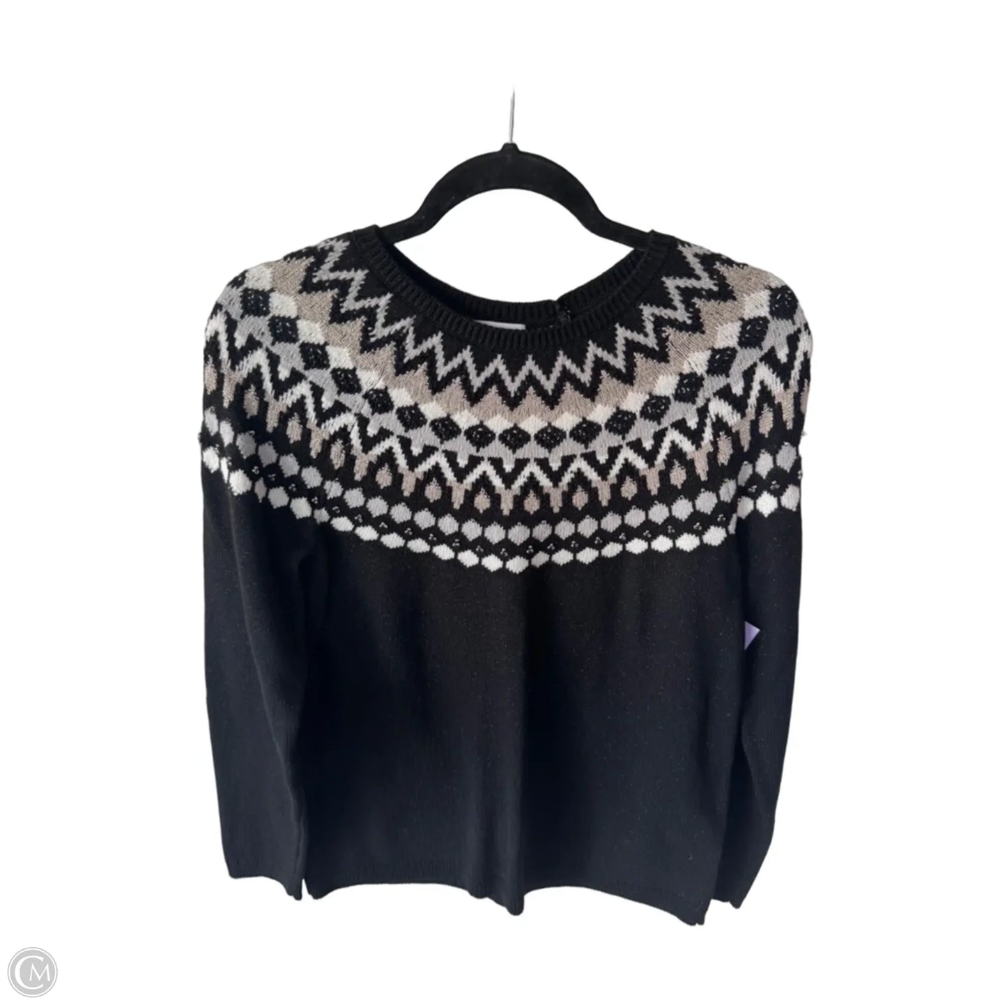 Sweater By J. Jill In Black & Tan, Size: S