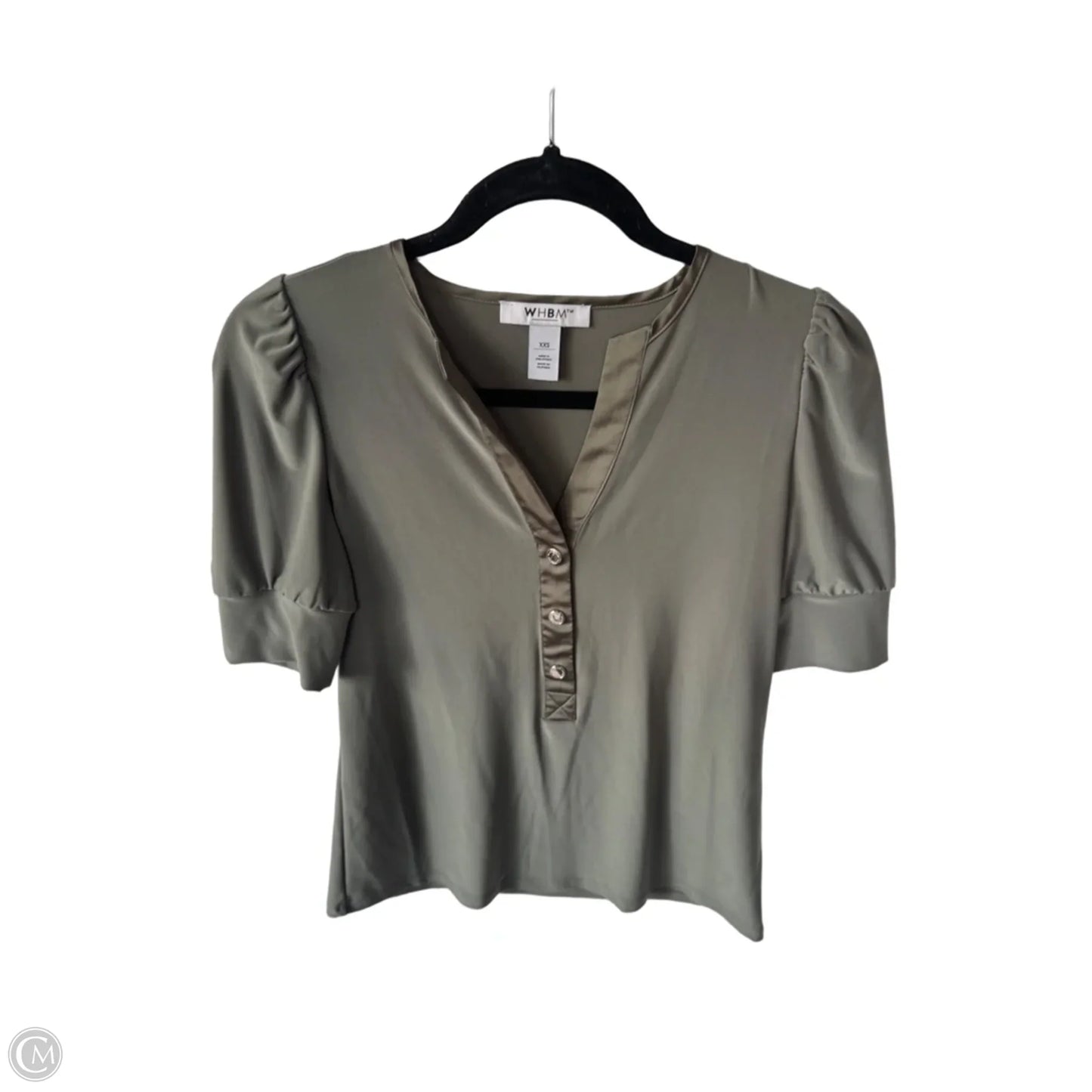 Top Short Sleeve By White House Black Market In Green, Size: Xxs