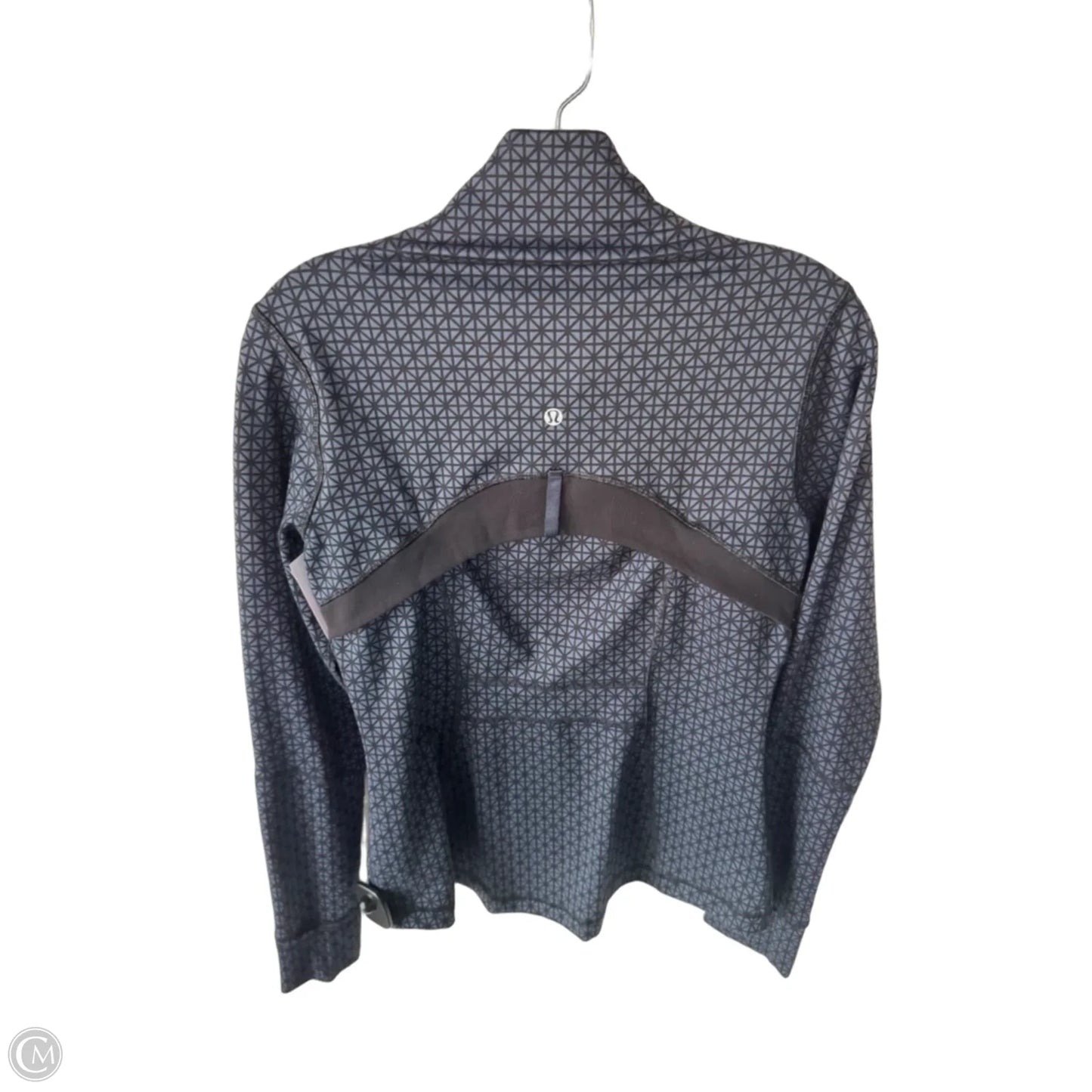 Athletic Jacket By Lululemon In Black & Blue, Size: M