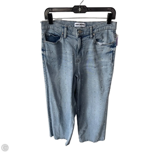 Jeans Wide Leg By Dkny In Blue Denim, Size: 10