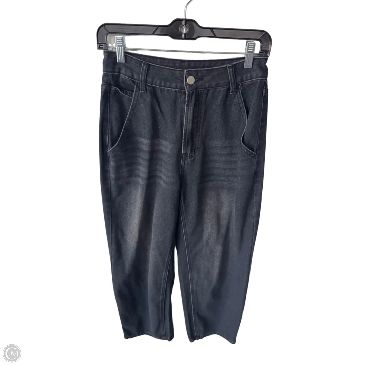 Jeans Wide Leg By Clothes Mentor In Black Denim, Size: 4