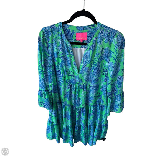 Dress Designer By Lilly Pulitzer In Blue & Green, Size: S