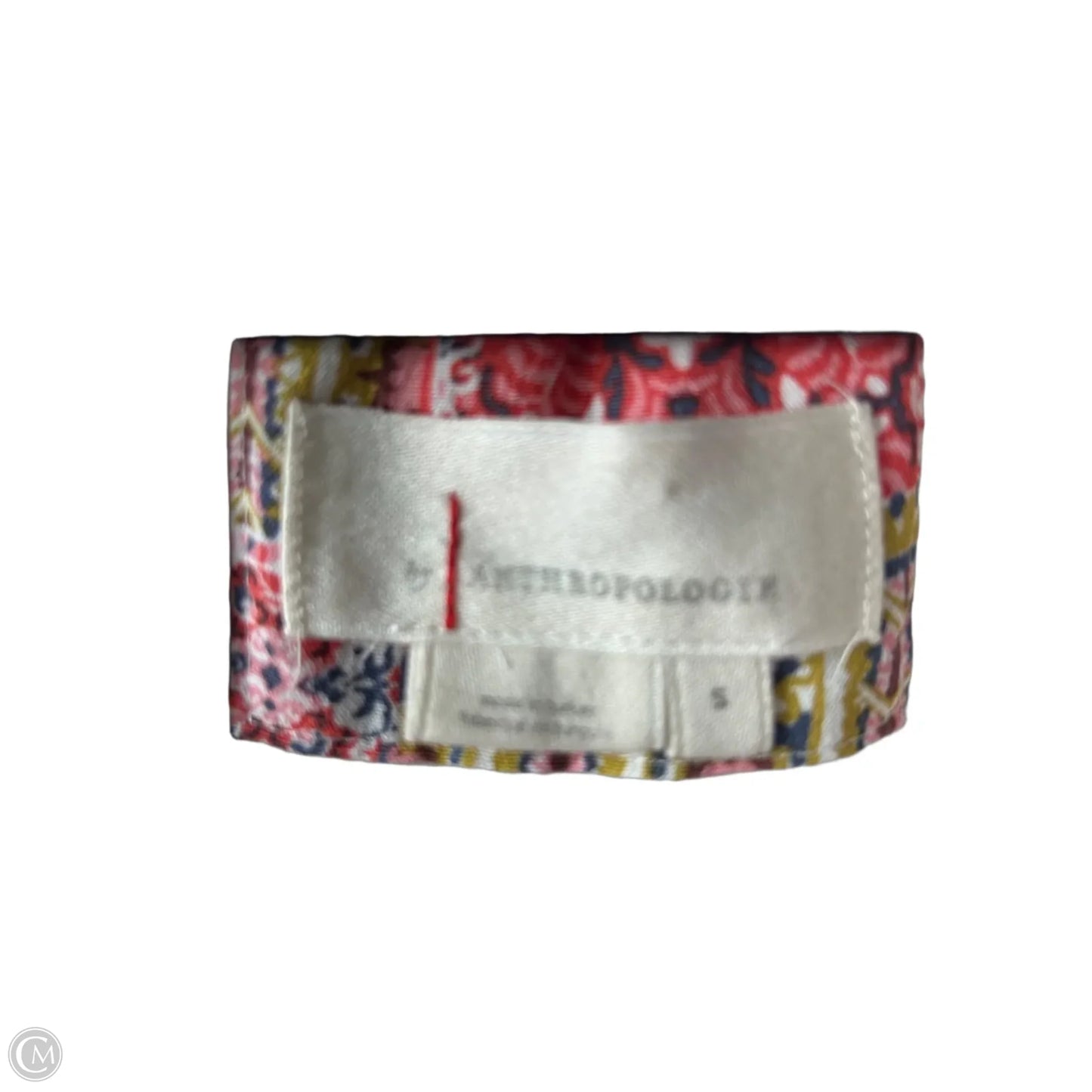Dress Casual Short By Anthropologie In Green & Pink, Size: S