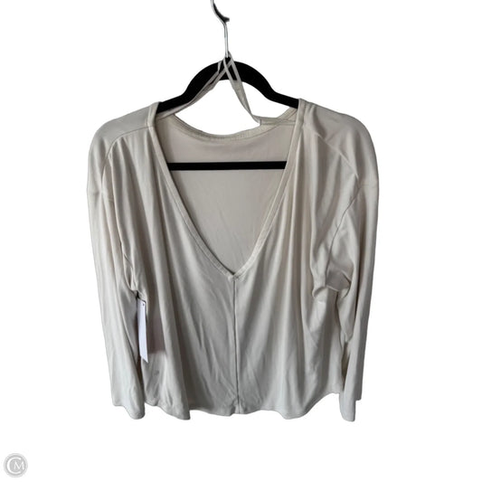 Athletic Top Long Sleeve Crewneck By Lululemon In Cream, Size: L