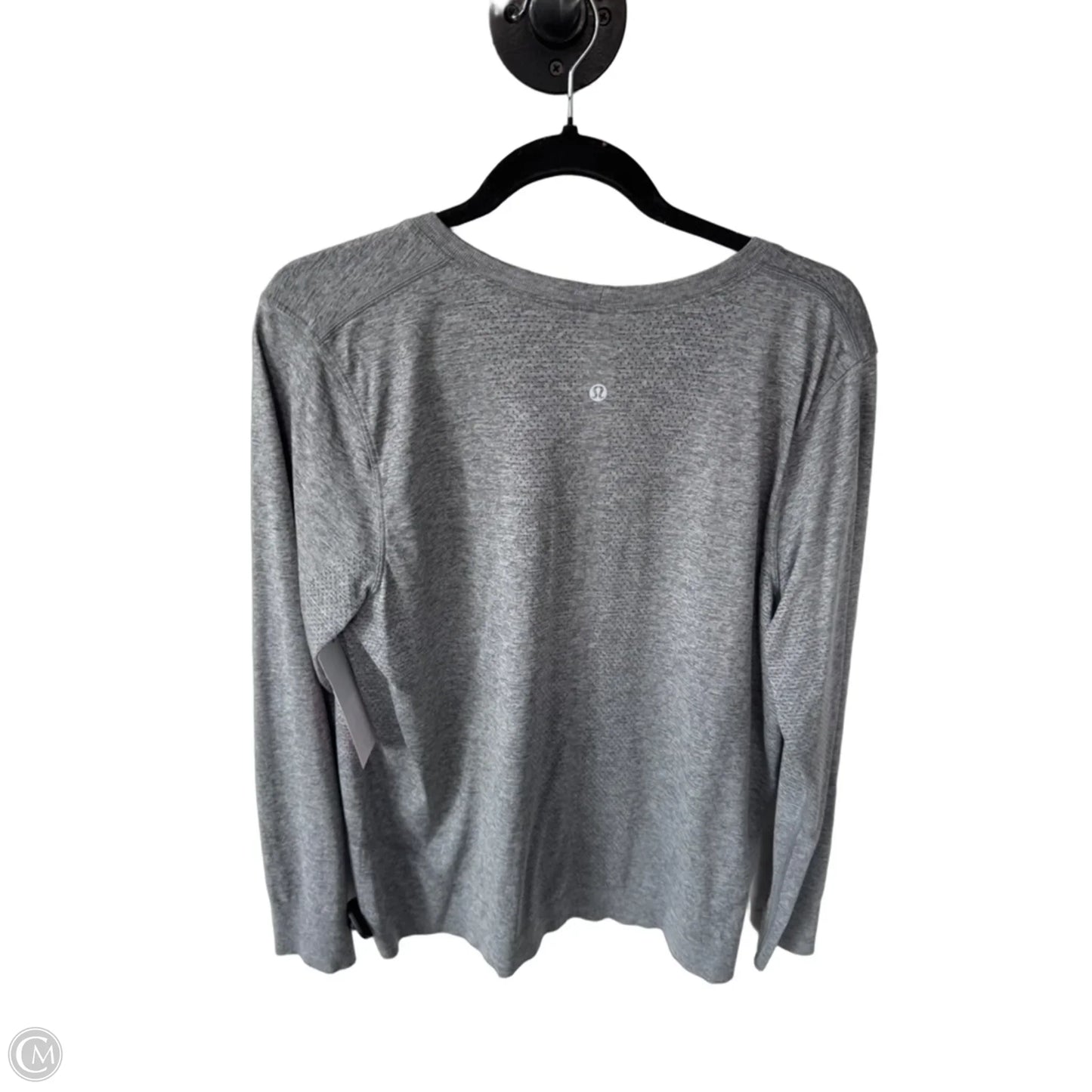 Athletic Top Long Sleeve Crewneck By Lululemon In Grey, Size: M
