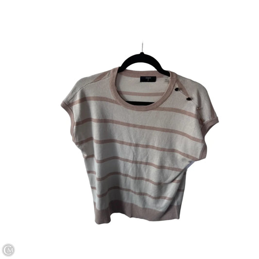 Sweater Short Sleeve By T Tahari In Brown & Tan, Size: M