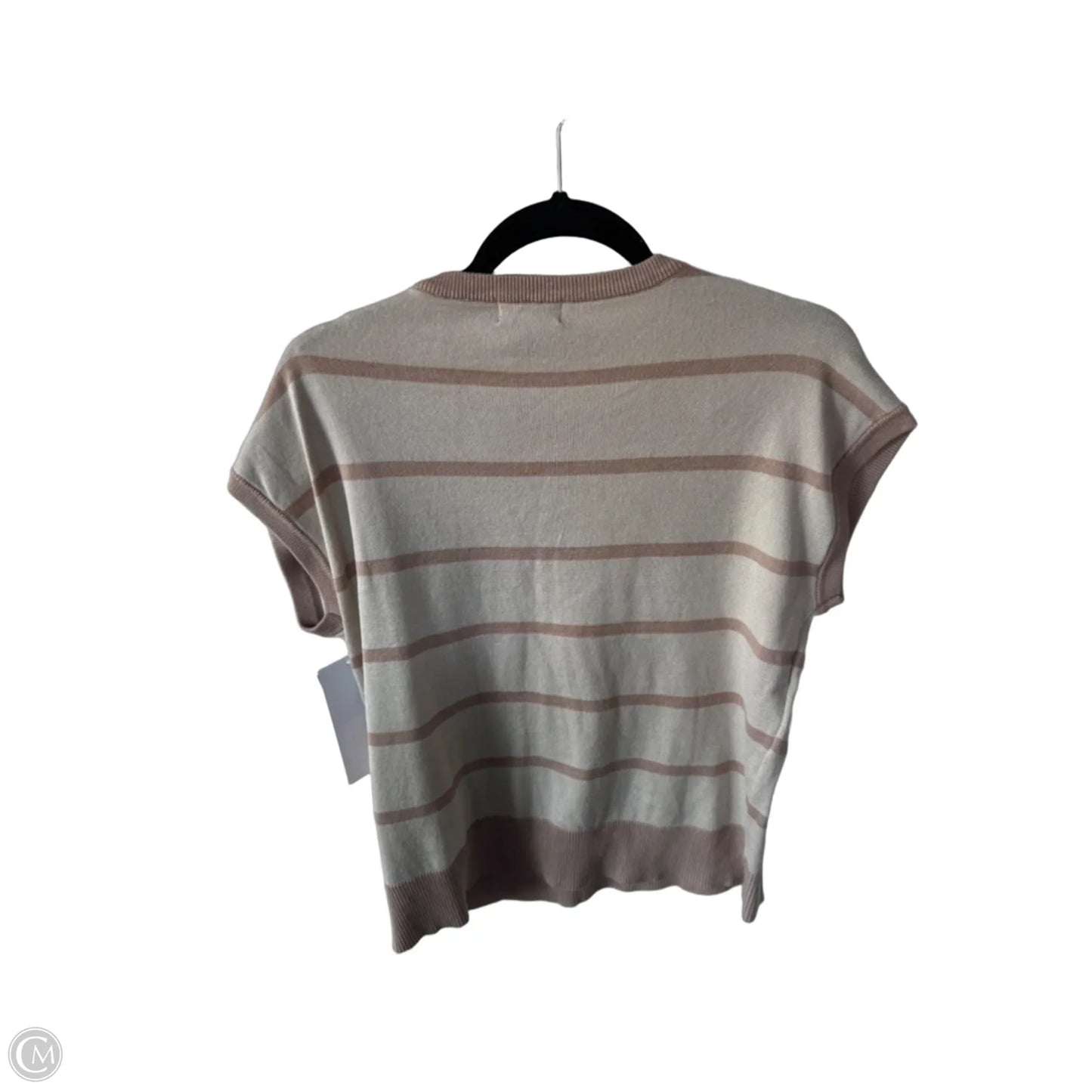 Sweater Short Sleeve By T Tahari In Brown & Tan, Size: M